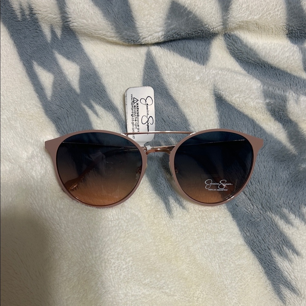 Jessica Simpson Pink and Brown Sunglasses